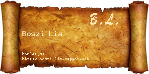 Boszi Lia névjegykártya